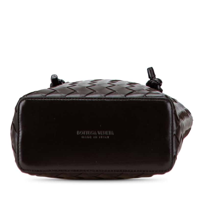 Bottega Veneta Mini Nappa Intrecciato Tote Brown Leather Good condition - Inside View