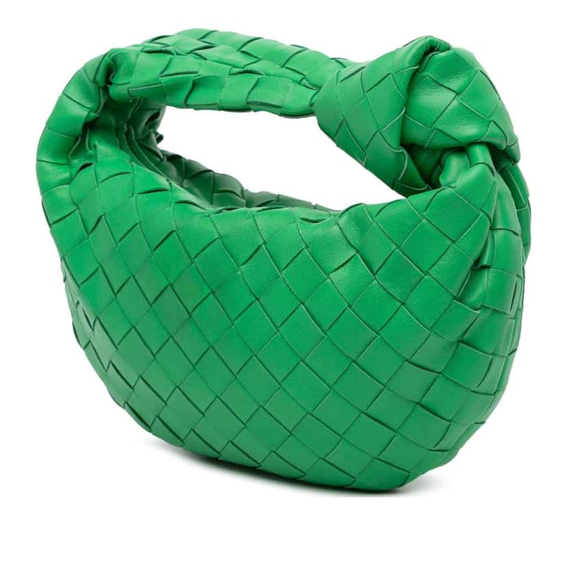 Bottega Veneta Mini Nappa Intrecciato Jodie Green Leather Good condition - Back View