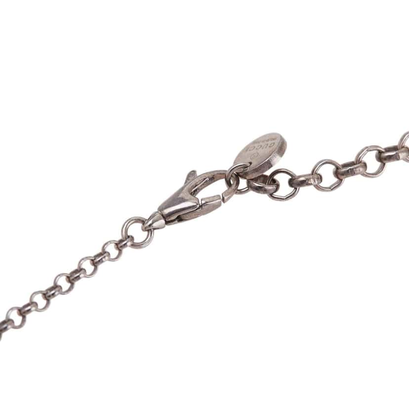 Gucci Sterling Silver Interlocking G Pendant Necklace Silver Silver Good condition - Model View