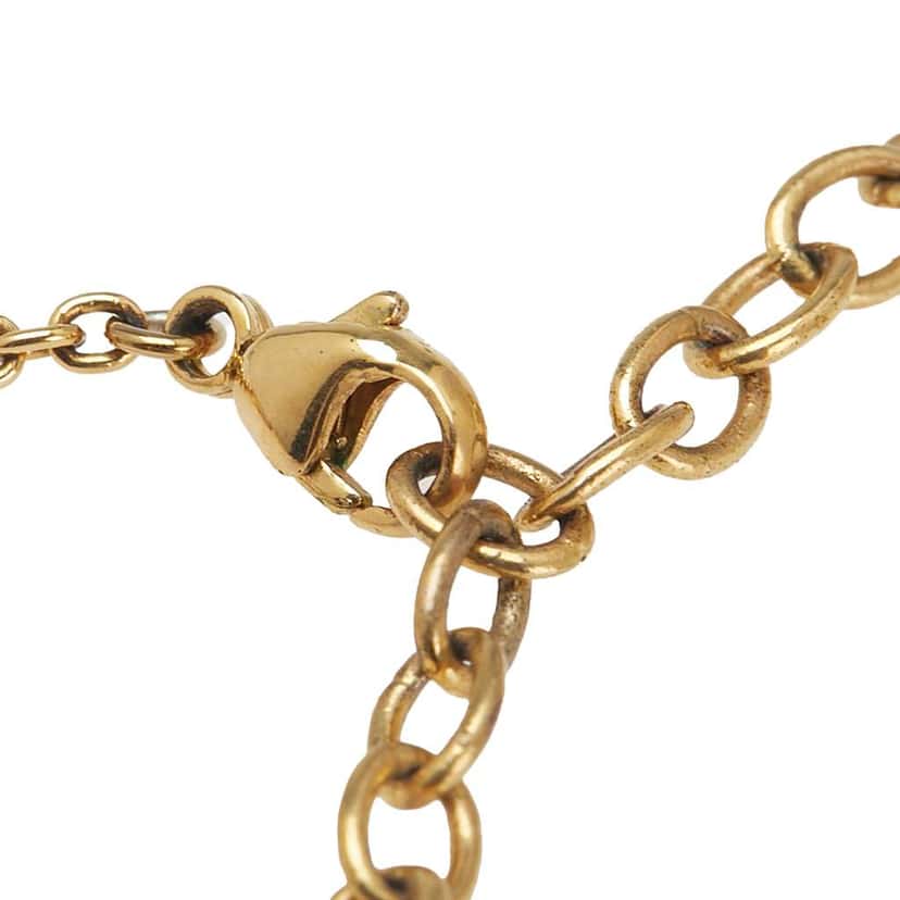 Louis Vuitton Gold Plated Essential V Necklace Gold Metal Very good condition - Box View