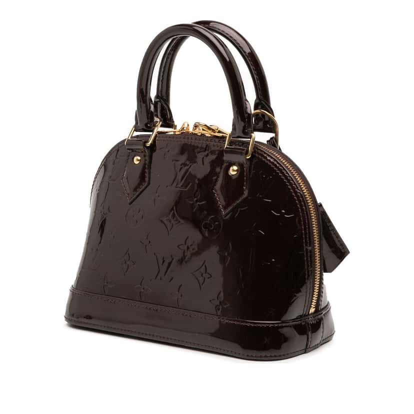 Louis Vuitton Monogram Vernis Alma BB Purple Leather Good condition - Back View