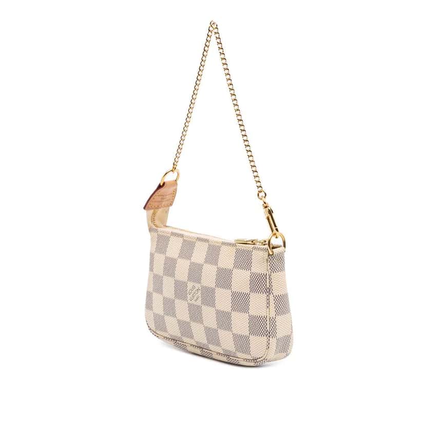 Louis Vuitton Damier Azur Mini Pochette Accessoires White Good condition - Back View