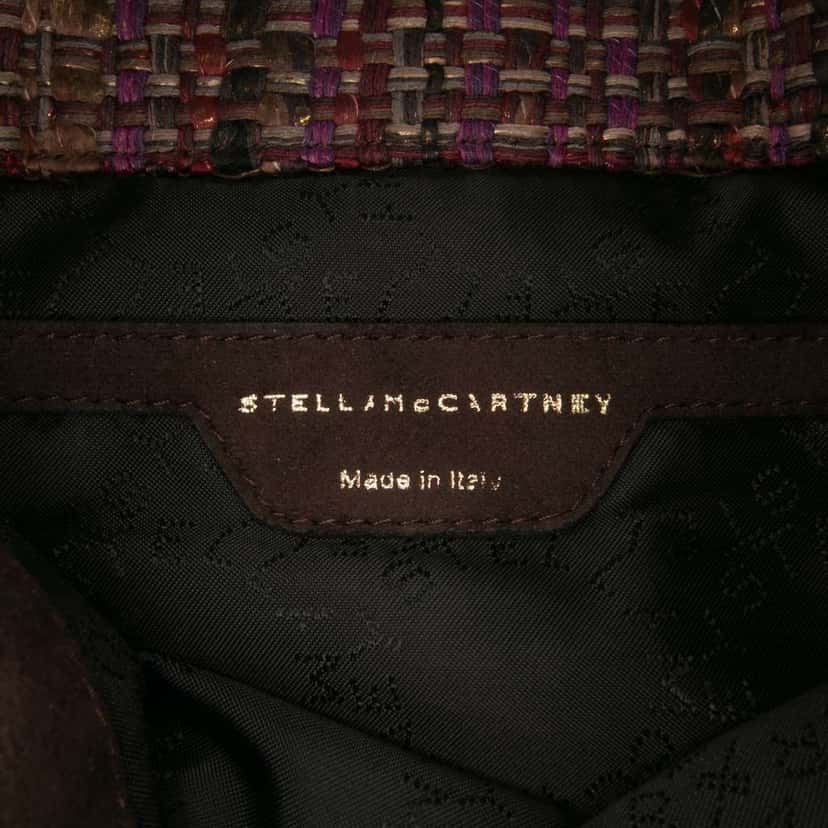 Stella Mccartney Boucle Tweed Falabella Shoulder Bag Pink Tweed Good condition - Box View
