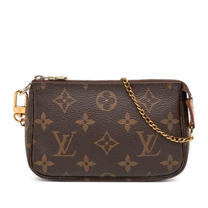 Louis Vuitton Monogram Mini Pochette Accessoires Brown Canvas Good condition - Front View