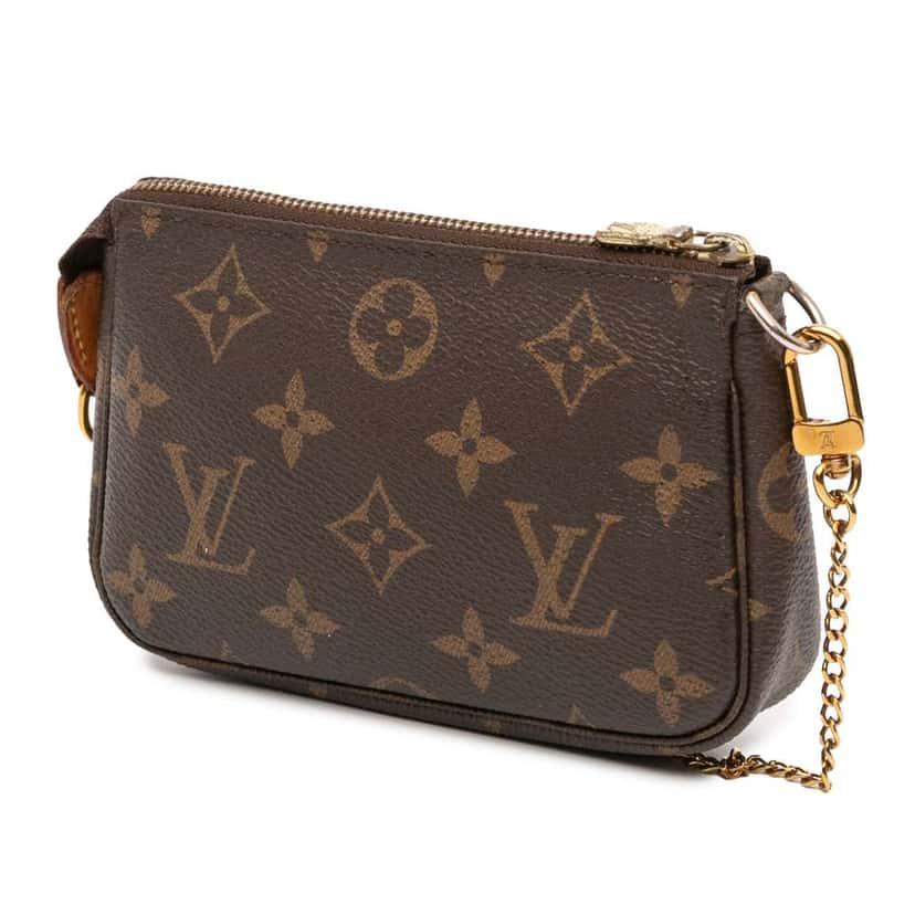 Louis Vuitton Monogram Mini Pochette Accessoires Brown Canvas Good condition - Back View