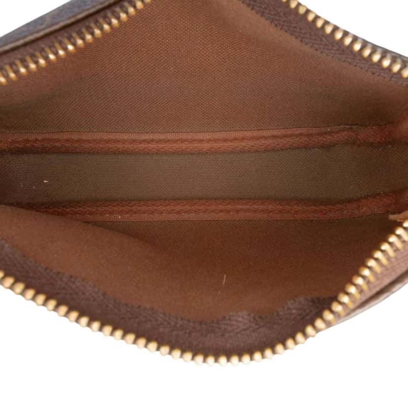 Louis Vuitton Monogram Mini Pochette Accessoires Brown Canvas Good condition - Model View