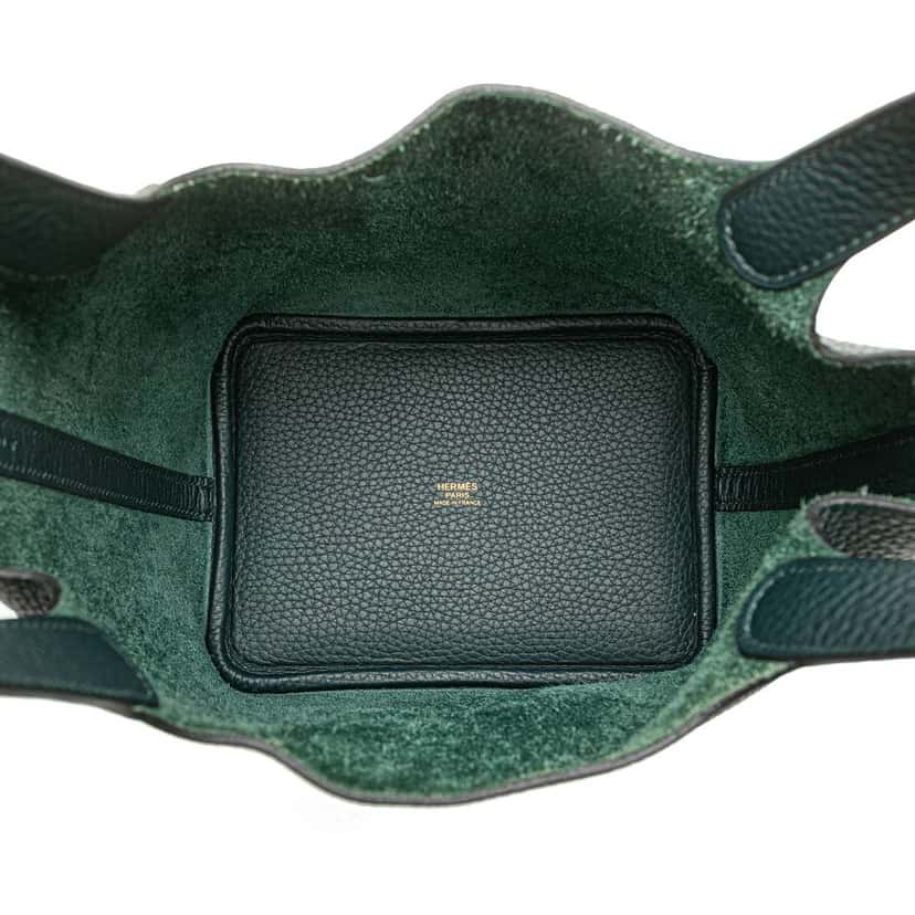 Hermès Clemence Picotin Lock 18 Green Leather Good condition - Model View
