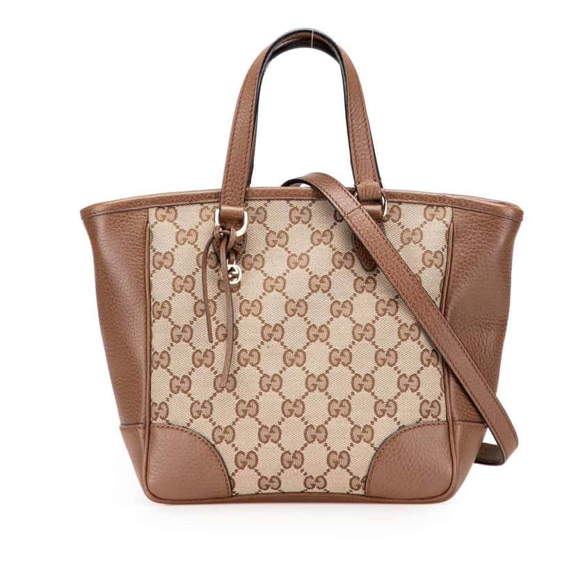 Gucci Small GG Canvas Bree Satchel Brown Canvas Good condition - Front View