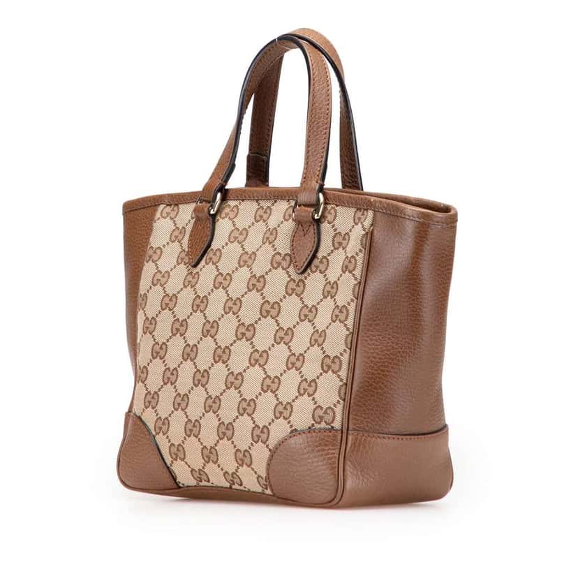 Gucci Small GG Canvas Bree Satchel Brown Canvas Good condition - Back View