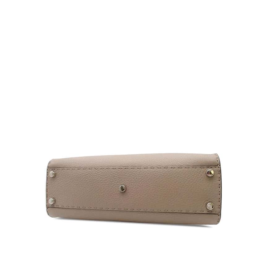Fendi Medium Leather Selleria Peekaboo Iconic Satchel Brown Leather Good condition - Inside View