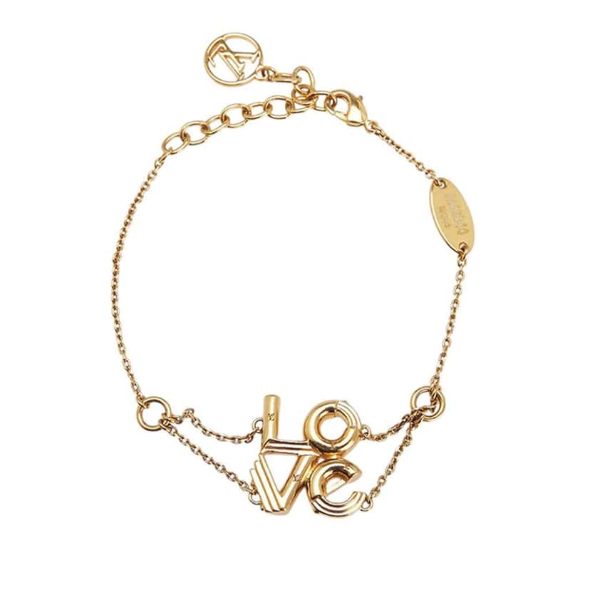 Louis Vuitton Gold Plated Brass LV & Me Love Bracelet Gold Brass Good condition - Front View