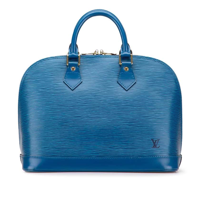 Louis Vuitton Epi Alma PM Blue Leather Good condition - Front View