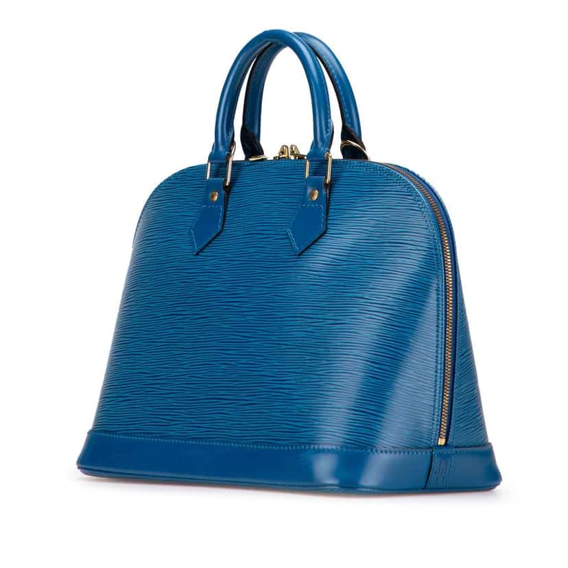 Louis Vuitton Epi Alma PM Blue Leather Good condition - Back View