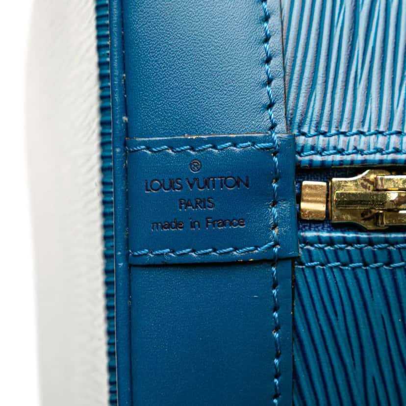 Louis Vuitton Epi Alma PM Blue Leather Good condition - Box View
