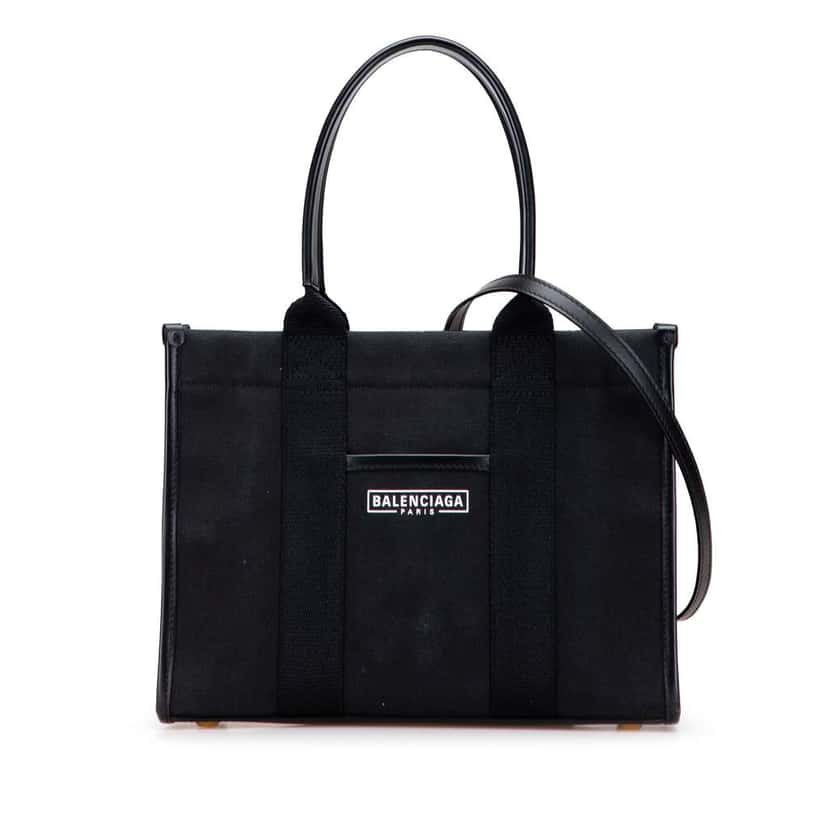 Balenciaga Small Canvas Hardware Tote Black Canvas Good condition - Front View