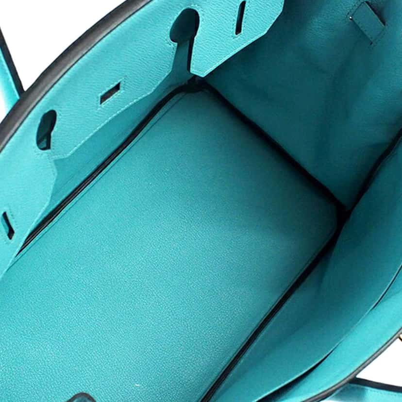 Hermès Epsom Birkin Retourne 35 Blue Leather Good condition - Model View