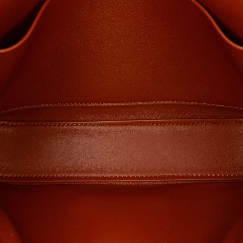 Celine Shiny Calfskin Claude Shoulder Bag Brown Leather Good condition - Model View