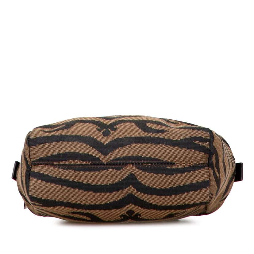Fendi Zebra Print Canvas Handbag Brown Canvas Good condition - Inside View
