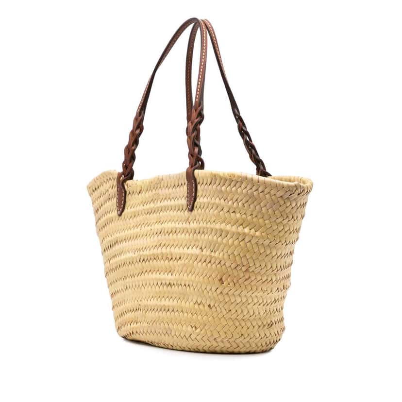 Prada Large Palmitto Vitello Basket Tote Brown Good condition - Back View