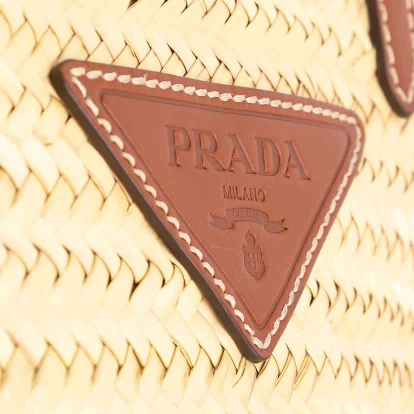 Prada Large Palmitto Vitello Basket Tote Brown Good condition - Box View
