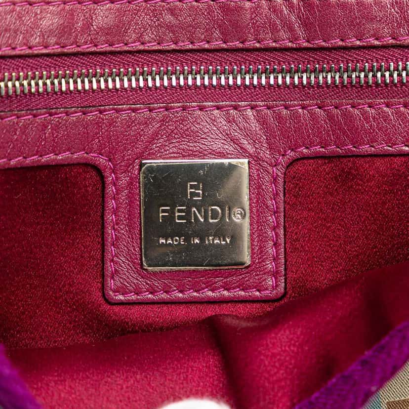 Fendi Zucca Nylon Crossbody Purple Good condition - Box View