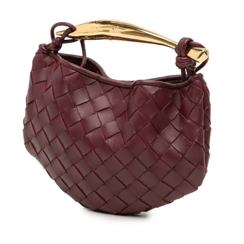 Bottega Veneta Baby Lambskin Intrecciato Sardine Red Leather Very good condition - Back View