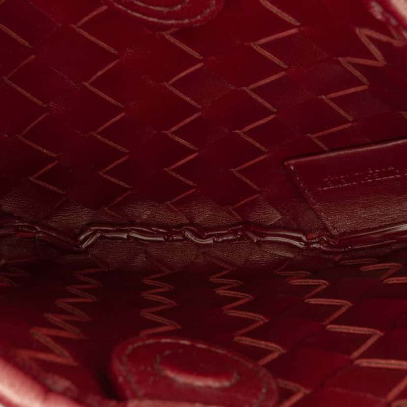 Bottega Veneta Baby Lambskin Intrecciato Sardine Red Leather Very good condition - Model View