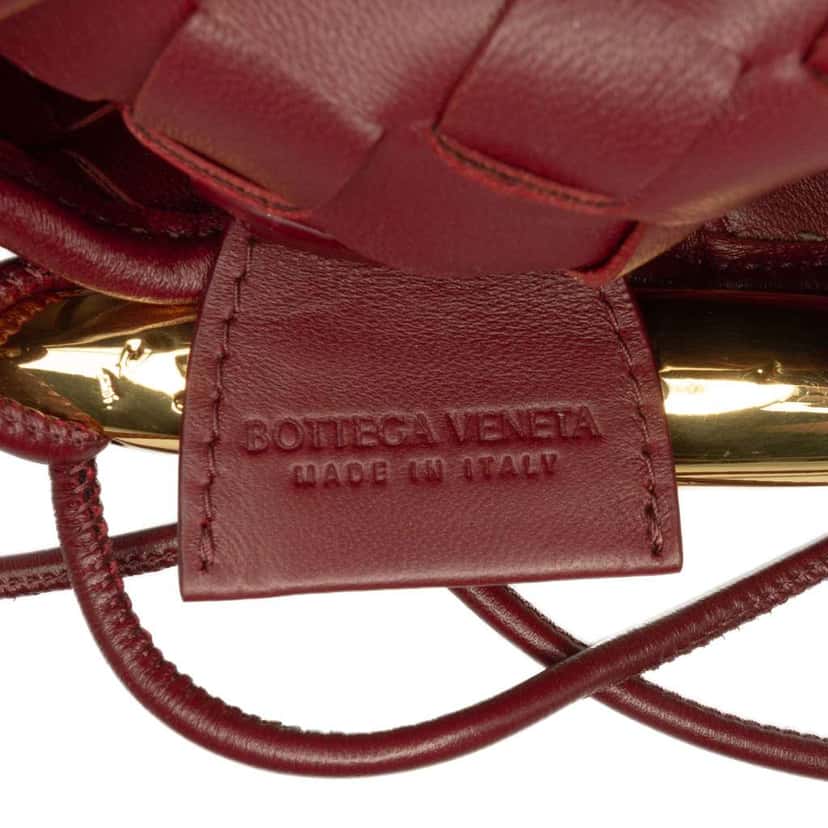 Bottega Veneta Baby Lambskin Intrecciato Sardine Red Leather Very good condition - Box View