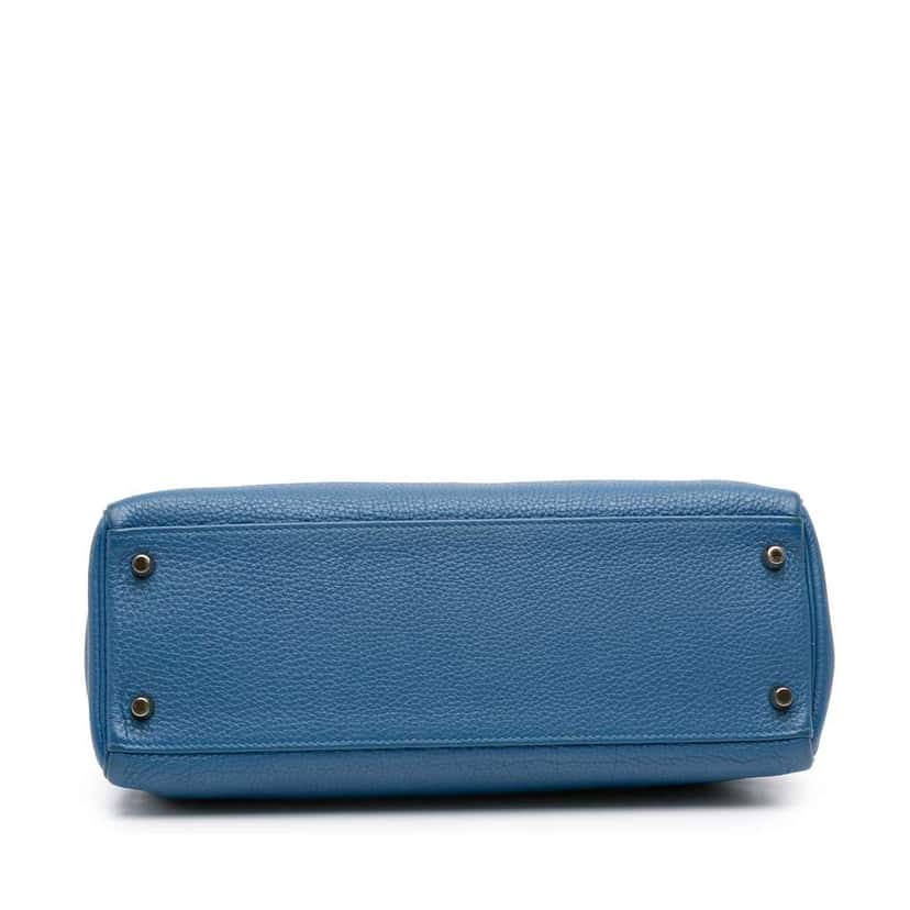 Hermès Togo Kelly II Retourne 32 Blue Leather Good condition - Inside View
