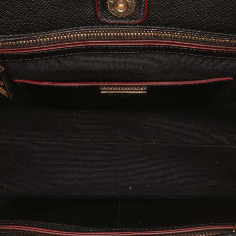 Prada Bicolor Saffiano and City Calf Tote Red Leather Fair condition - Model View