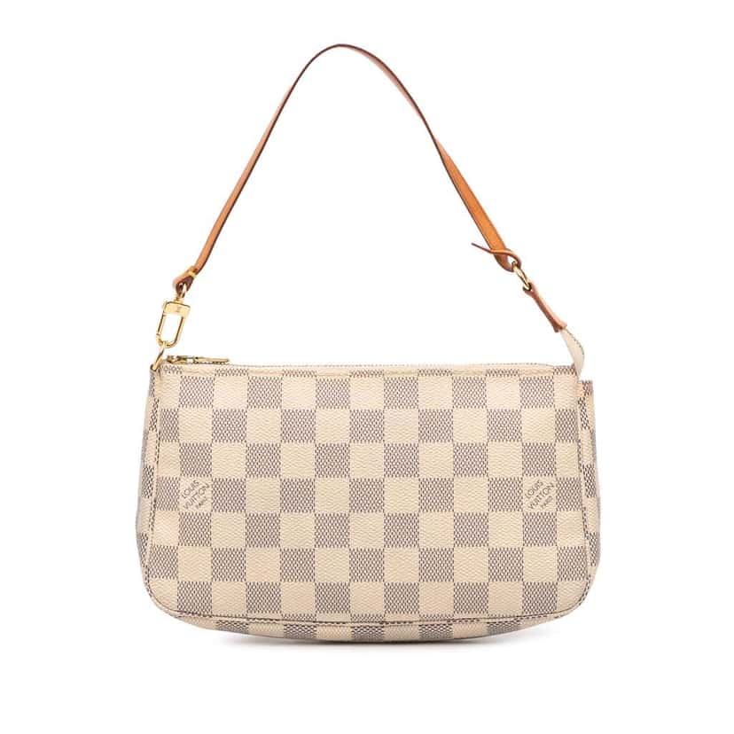Louis Vuitton Damier Azur Pochette Accessoires White Canvas Good condition - Front View