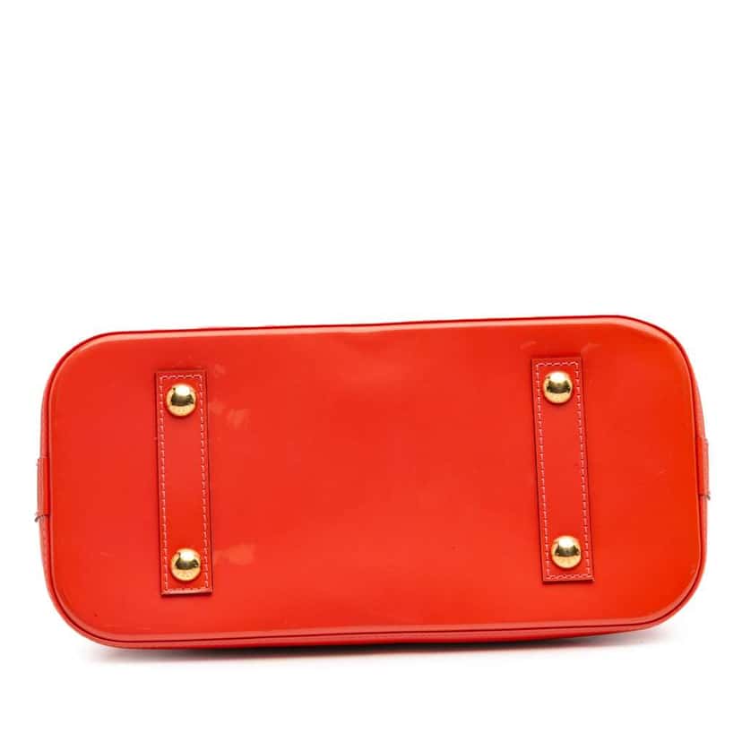 Louis Vuitton Monogram Vernis Alma PM Orange Leather Good condition - Inside View