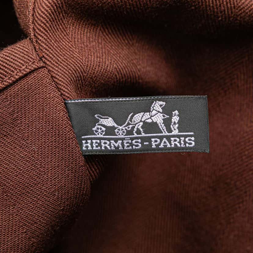 Hermès Toile and Swift Valparaiso MM Brown Canvas Good condition - Box View