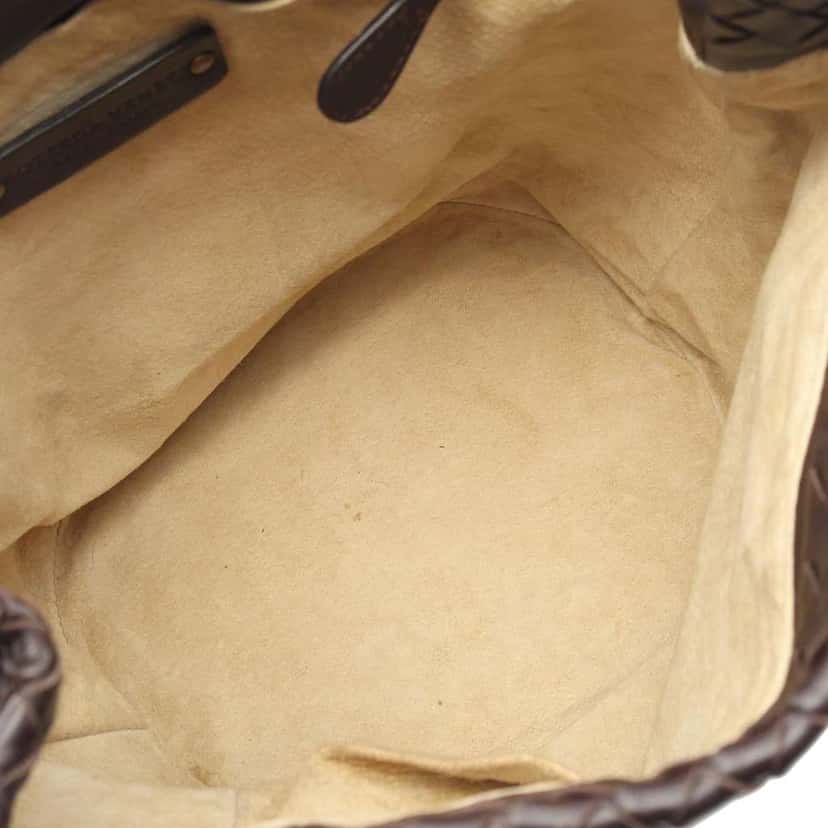 Bottega Veneta Nappa Intrecciato Bucket Bag Brown Leather Good condition - Inside View