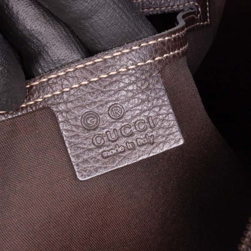 Gucci GG Crystal Abbey D-Ring Shoulder Bag Brown Canvas Good condition - Box View