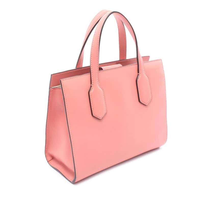 Gucci Leather GG Ribbon Satchel Pink Leather Good condition - Back View