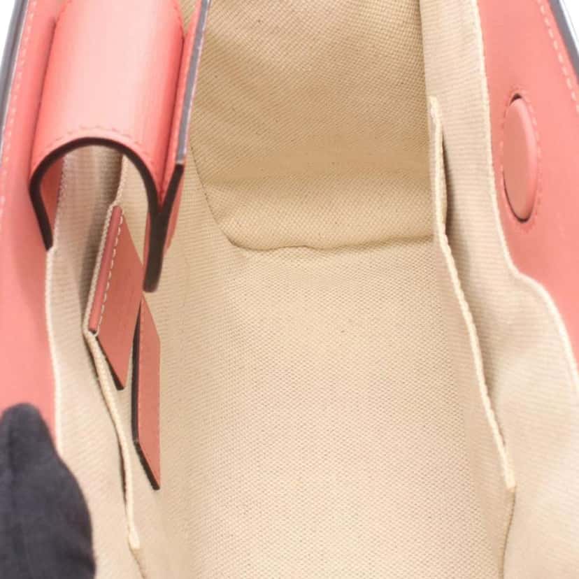 Gucci Leather GG Ribbon Satchel Pink Leather Good condition - Inside View