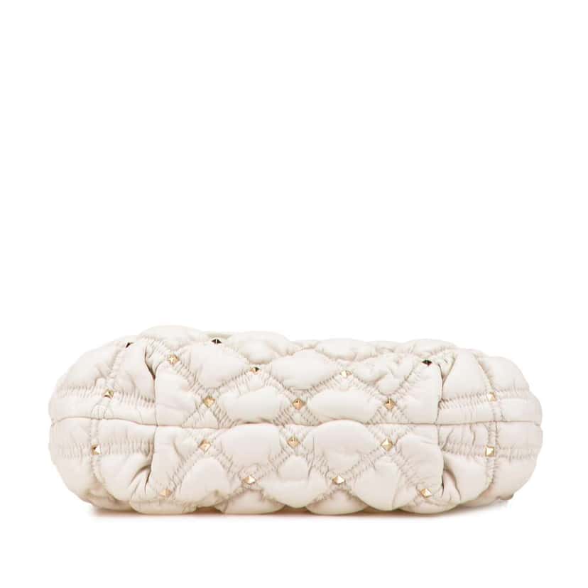 Valentino Nappa SpikeMe Clutch White Leather Good condition - Inside View