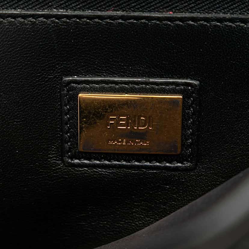 Fendi Large Goatskin Peekaboo Iconic Satchel Black Leather Good condition - Box View