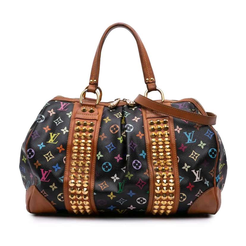 Louis Vuitton Monogram Multicolore Courtney MM Black Canvas Fair condition - Front View