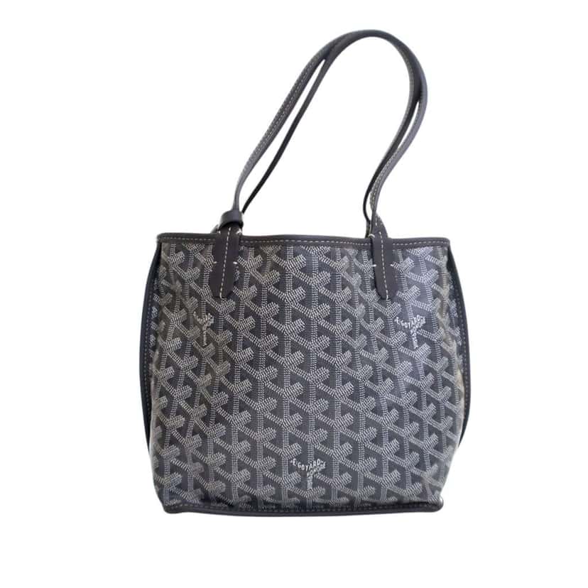 Goyard Mini Goyardine Reversible Anjou Grey Canvas Good condition - Front View