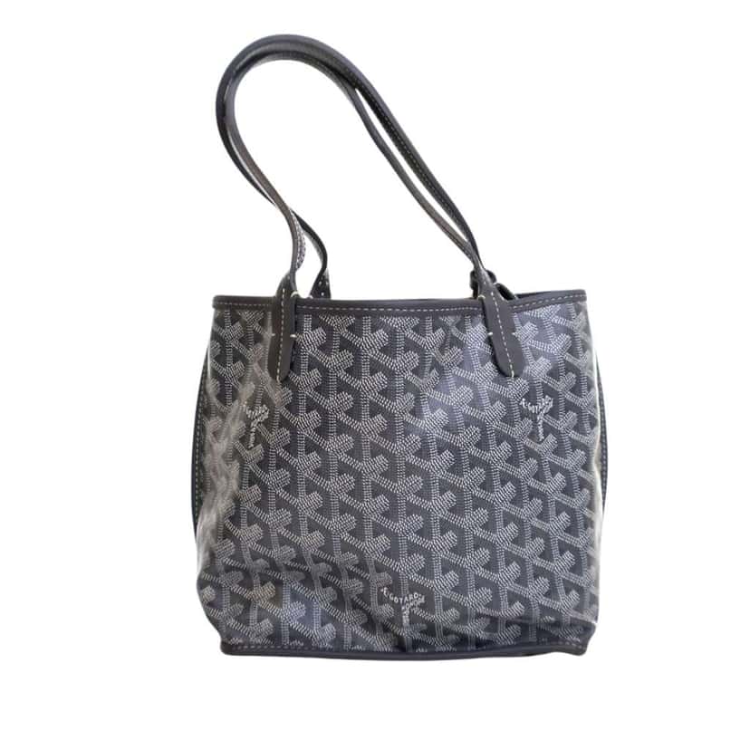 Goyard Mini Goyardine Reversible Anjou Grey Canvas Good condition - Model View