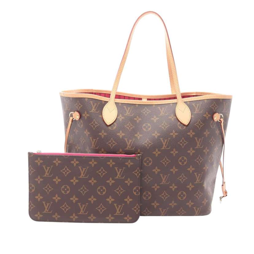 Louis Vuitton Monogram Neverfull MM Brown Good condition - Front View