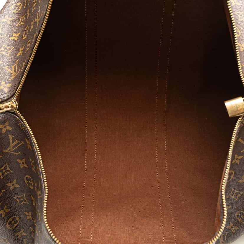 Louis Vuitton Monogram Keepall 55 Brown Canvas Fair condition - Model View