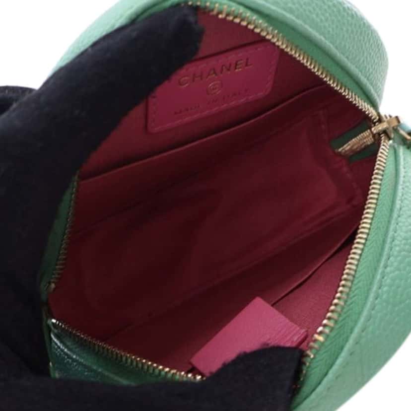 Chanel Tricolor Caviar CC Filigree Round Crossbody Pink Leather Good condition - Box View