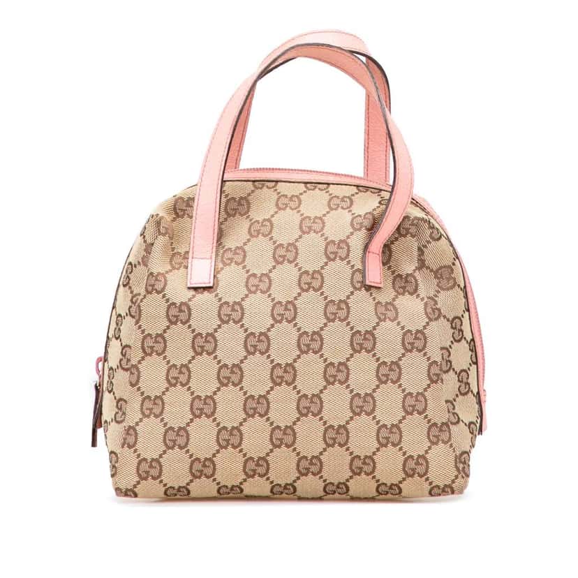 Gucci Mini GG Canvas Balthus Tofu Bag Brown Canvas Good condition - Front View