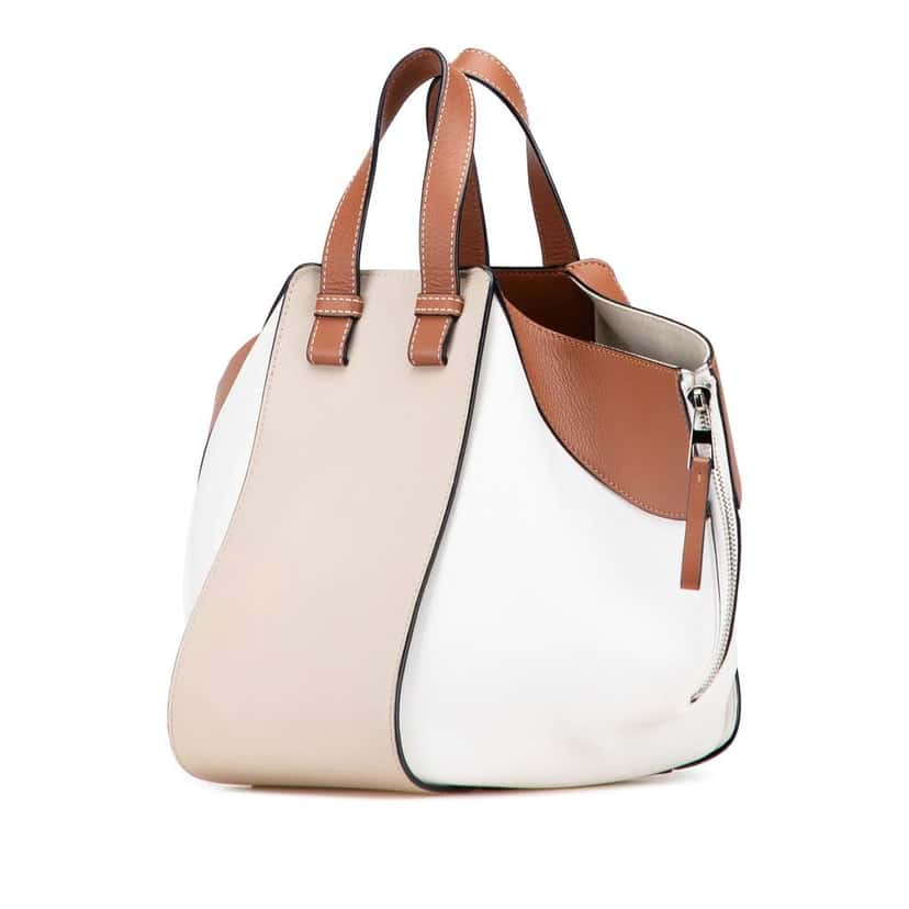 Loewe Small Tricolor Leather Hammock Satchel Brown Leather Good condition - Back View