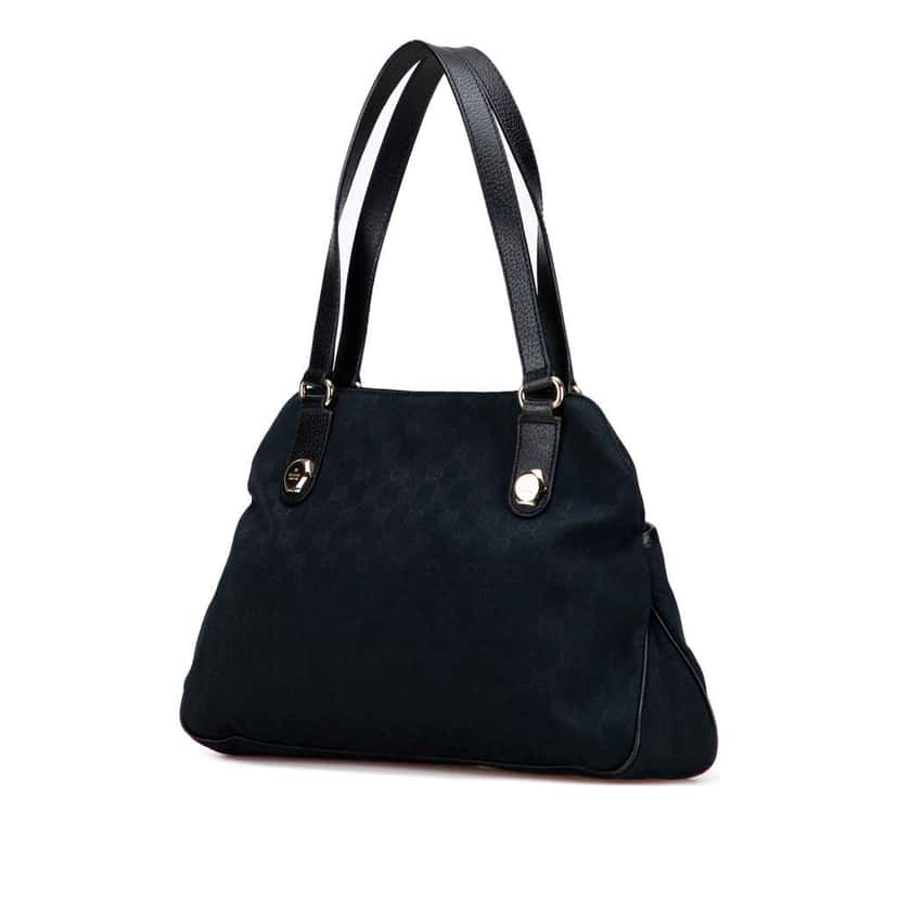 Gucci GG Canvas Charmy Shoulder Bag Black Canvas Good condition - Back View