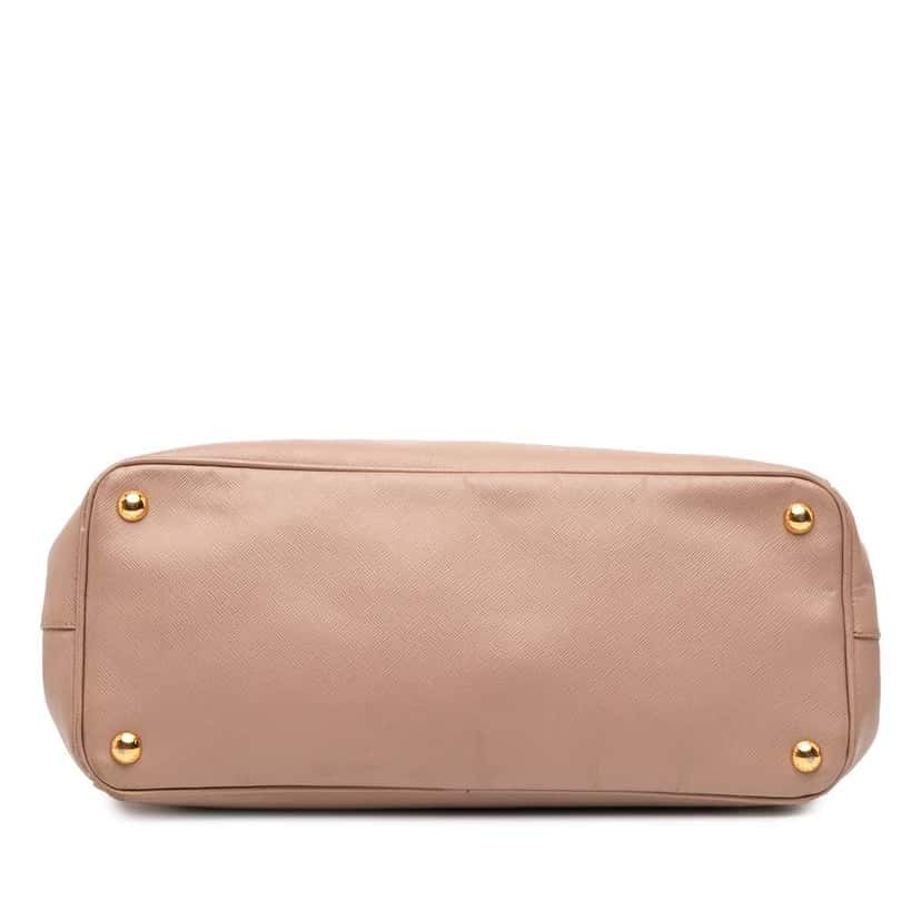 Prada Medium Saffiano Lux Galleria Double Zip Tote Pink Leather Good condition - Inside View