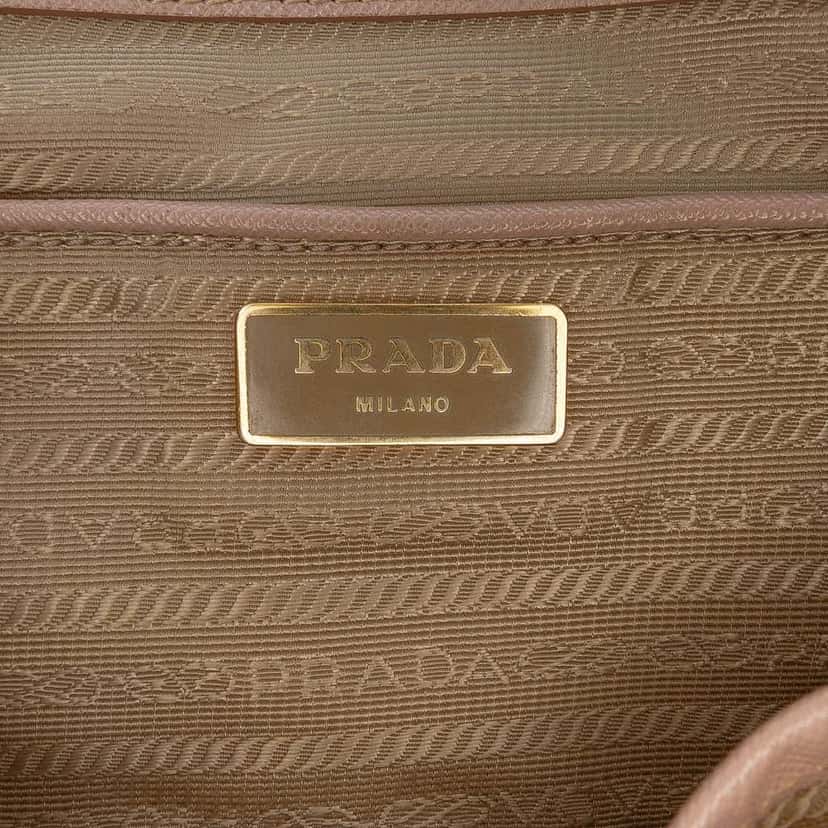 Prada Medium Saffiano Lux Galleria Double Zip Tote Pink Leather Good condition - Box View